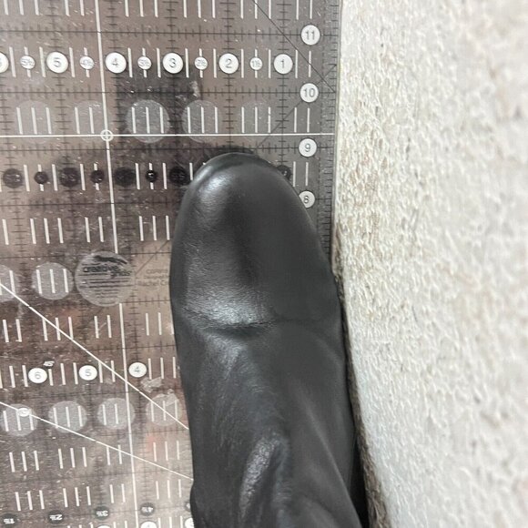 Lanvin Women Size 6 Black Patent Leather Buckle Side Zip Ankle Wedge Boot - Picture 16 of 16